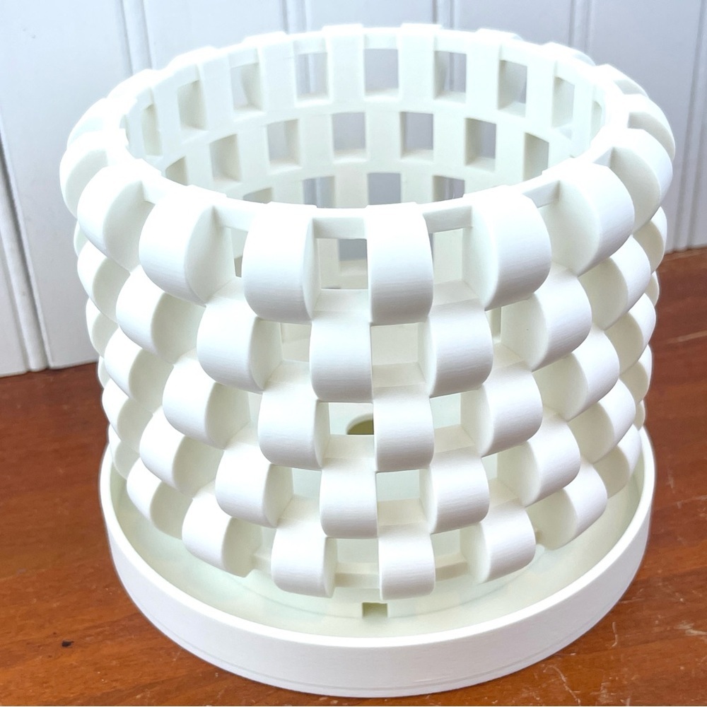 The Sinol 3D Printed Orchid Planter Pot with Drainage Tray, Modern Unique - Picture 5 of 8